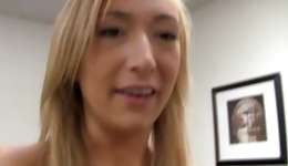 Blonde hot whore came to an casting to come by a job of dirty porn star